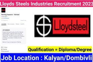 Lloyds Steels Recruitment
